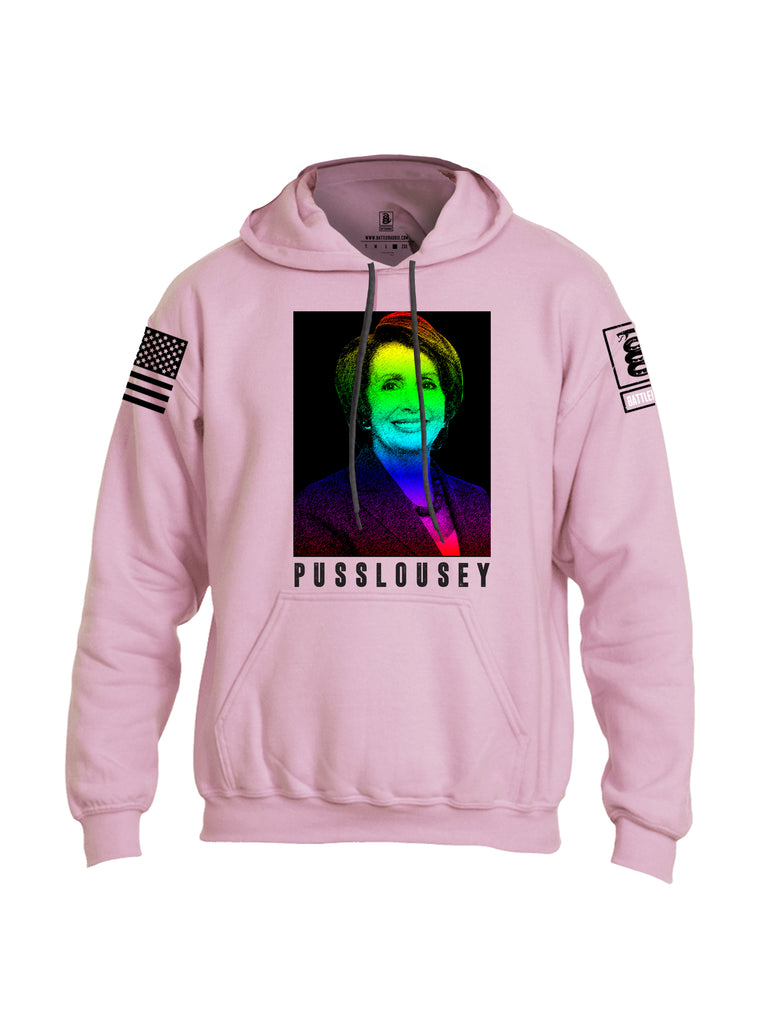 Battleraddle Pusslousey Black Sleeve Print Mens Blended Hoodie With Pockets