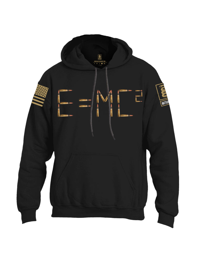Battleraddle E=MC2 Brass Sleeve Print Mens Blended Hoodie With Pockets