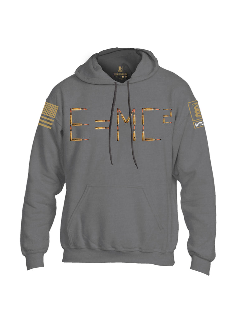 Battleraddle E=MC2 Brass Sleeve Print Mens Blended Hoodie With Pockets