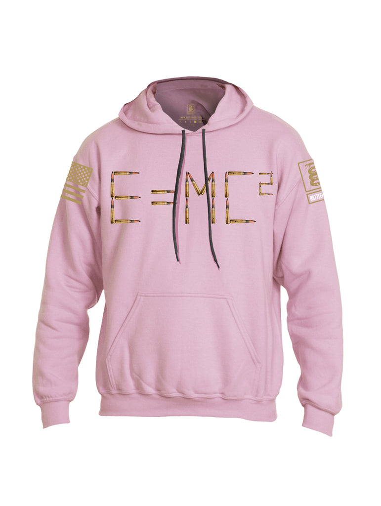 Battleraddle E=MC2 Brass Sleeve Print Mens Blended Hoodie With Pockets