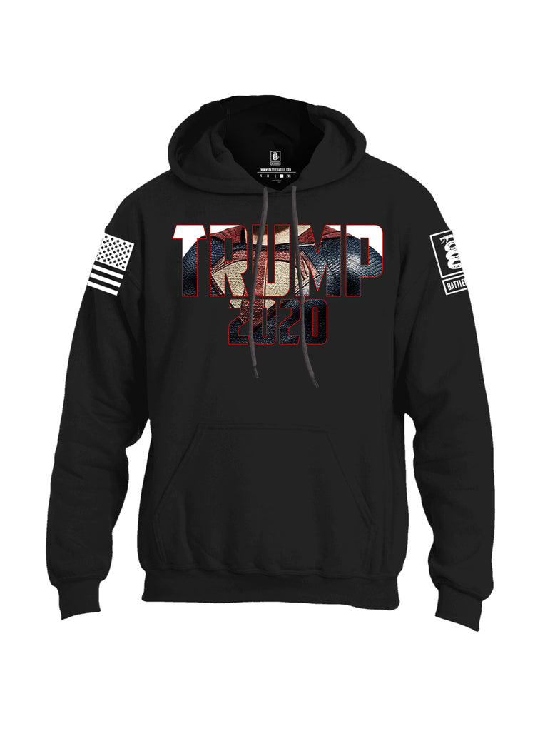 Battleraddle Super Trump 2020 White Sleeve Print Mens Blended Hoodie With Pockets
