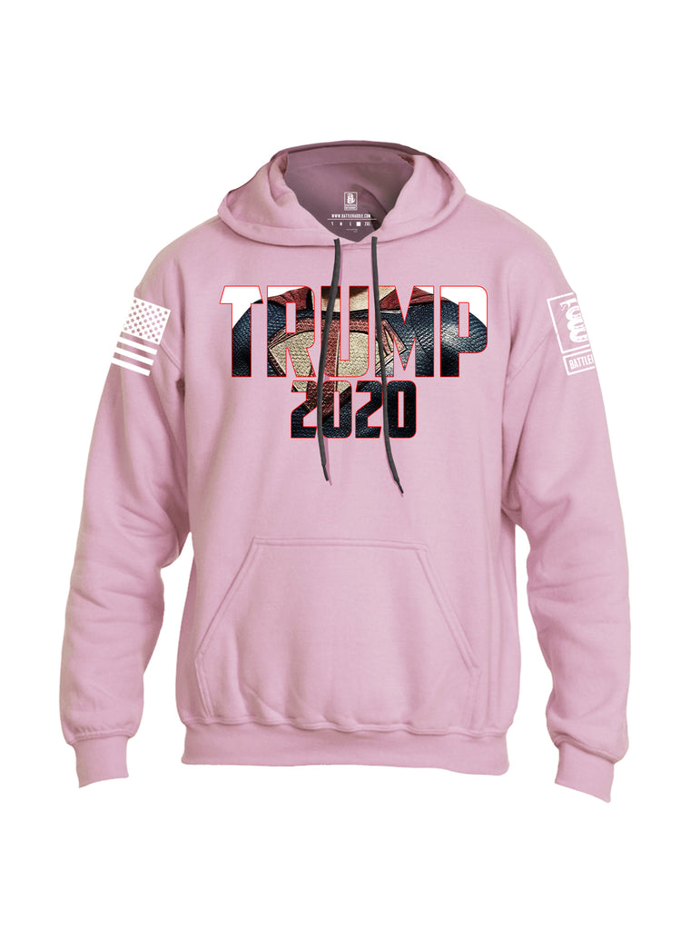 Battleraddle Super Trump 2020 White Sleeve Print Mens Blended Hoodie With Pockets