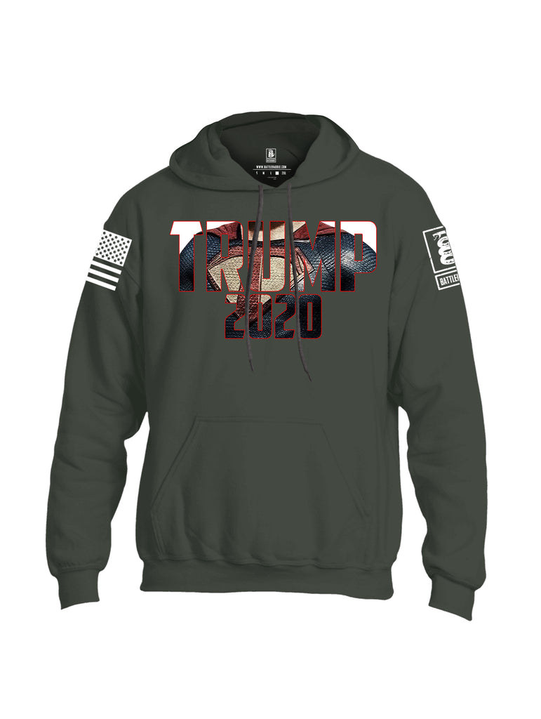 Battleraddle Super Trump 2020 White Sleeve Print Mens Blended Hoodie With Pockets