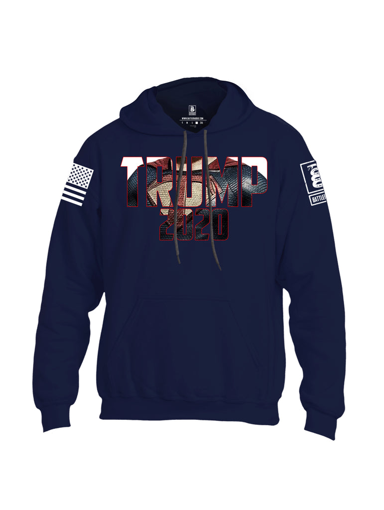 Battleraddle Super Trump 2020 White Sleeve Print Mens Blended Hoodie With Pockets