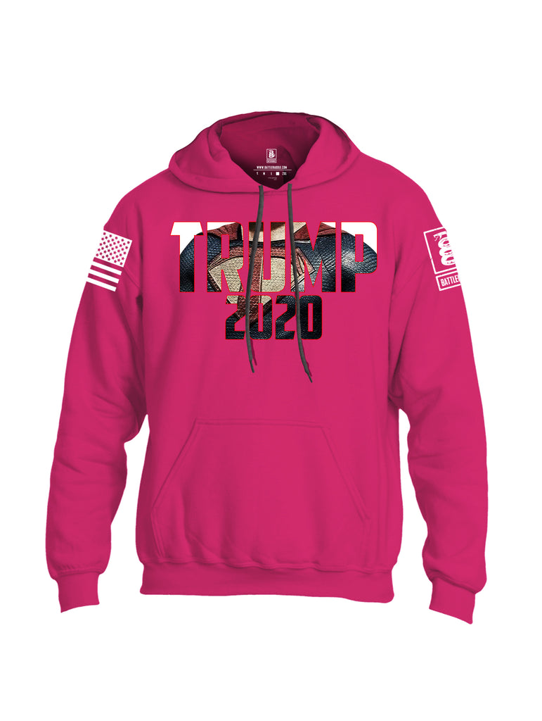 Battleraddle Super Trump 2020 White Sleeve Print Mens Blended Hoodie With Pockets