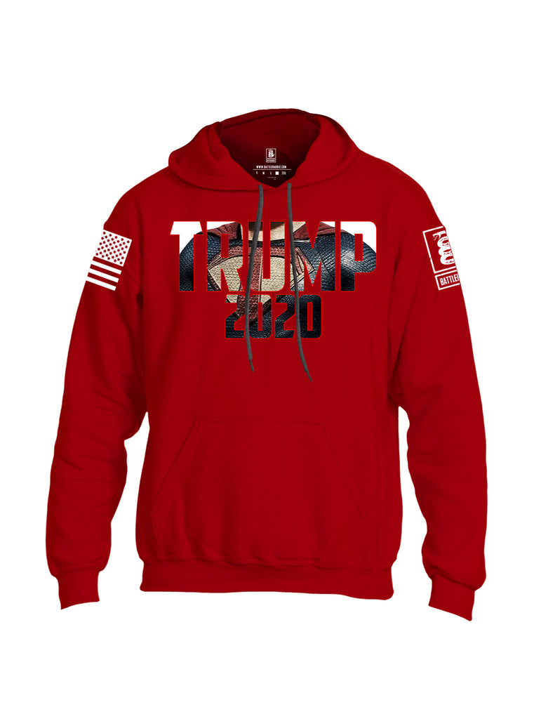 Battleraddle Super Trump 2020 White Sleeve Print Mens Blended Hoodie With Pockets