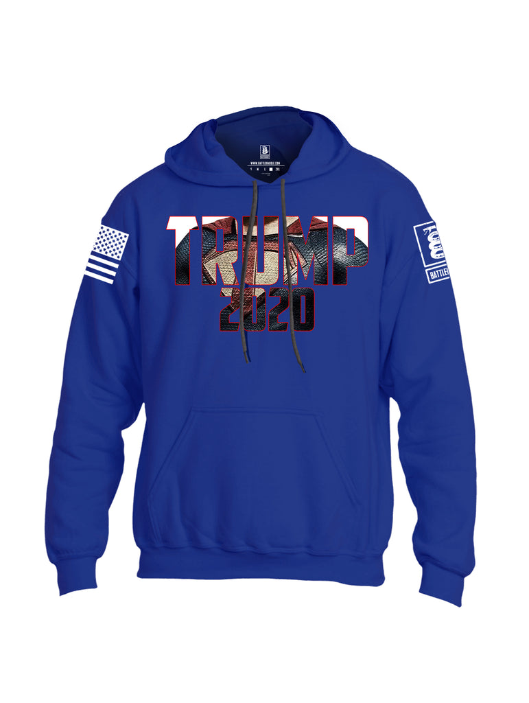 Battleraddle Super Trump 2020 White Sleeve Print Mens Blended Hoodie With Pockets