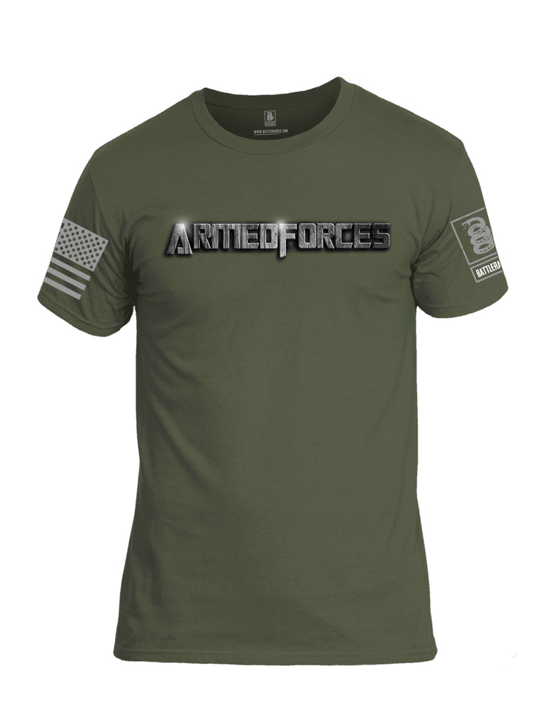 Battleraddle Transformers Armed Forces Superpatriot Tribute V2 Grey Sleeve Print Mens Cotton Crew Neck T Shirt