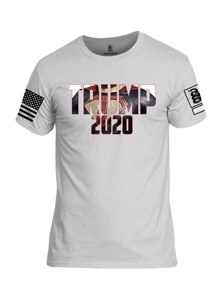 Battleraddle Super Trump 2020 White Sleeve Print Mens Cotton Crew Neck T Shirt