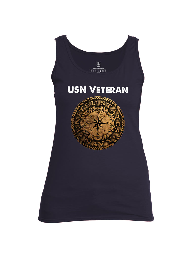 Battleraddle USN Veteran Compass Womens Cotton Tank Top