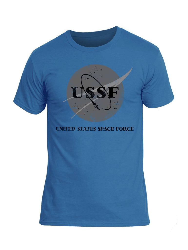 Battleraddle United States Space Force Black Snake Logo Mens Cotton Crew Neck T Shirt shirt|custom|veterans|Apparel-Mens T Shirt-cotton