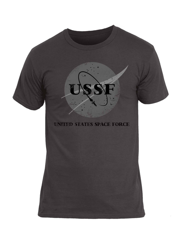 Battleraddle United States Space Force Black Snake Logo Mens Cotton Crew Neck T Shirt shirt|custom|veterans|Apparel-Mens T Shirt-cotton