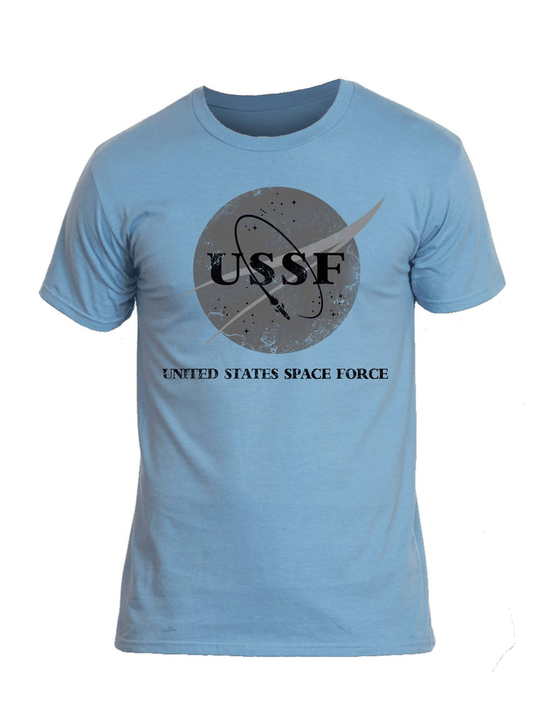 Battleraddle United States Space Force Black Snake Logo Mens Cotton Crew Neck T Shirt shirt|custom|veterans|Apparel-Mens T Shirt-cotton