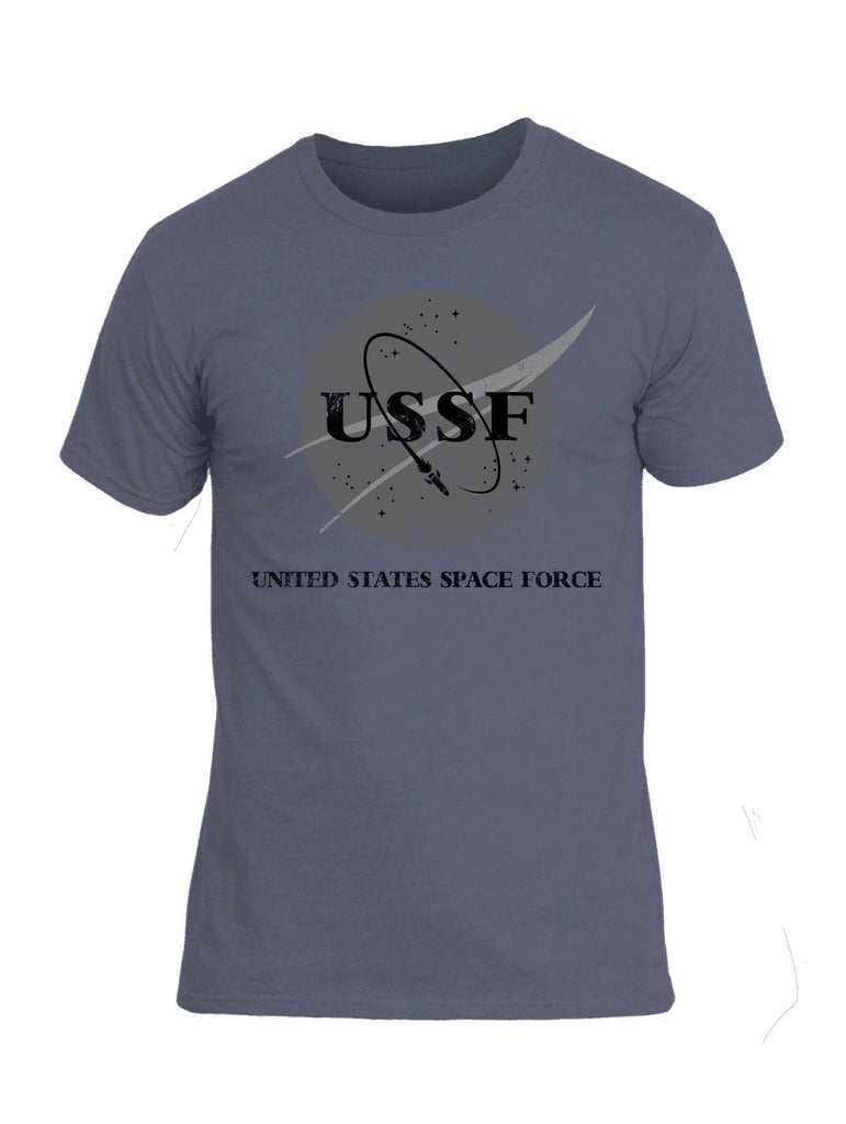 Battleraddle United States Space Force Black Snake Logo Mens Cotton Crew Neck T Shirt shirt|custom|veterans|Apparel-Mens T Shirt-cotton