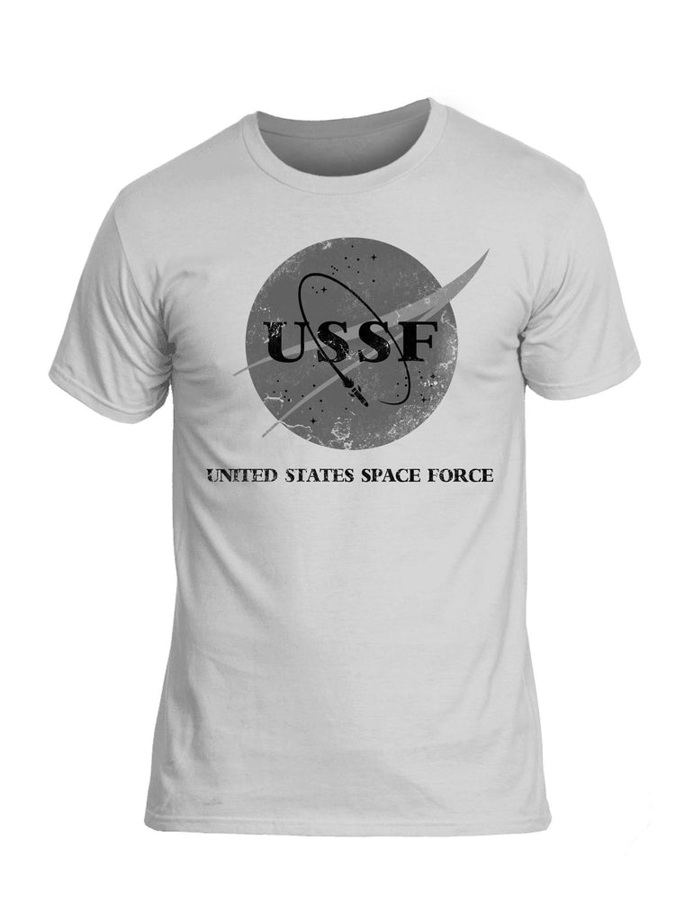 Battleraddle United States Space Force Black Snake Logo Mens Cotton Crew Neck T Shirt shirt|custom|veterans|Apparel-Mens T Shirt-cotton