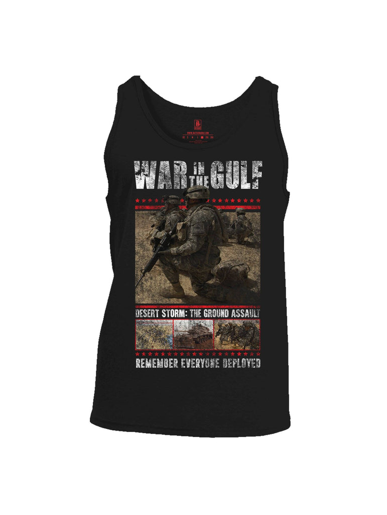 Battleraddle War In The Gulf Desert Storm The Ground Assault Remember Everyone Deployed Mens Cotton Tank Top shirt|custom|veterans|Apparel-Mens Tank Top-Cotton