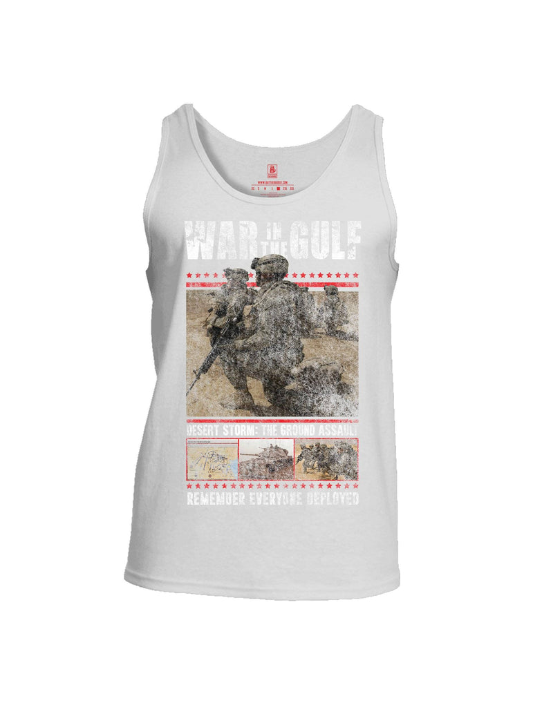 Battleraddle War In The Gulf Desert Storm The Ground Assault Remember Everyone Deployed Mens Cotton Tank Top shirt|custom|veterans|Apparel-Mens Tank Top-Cotton