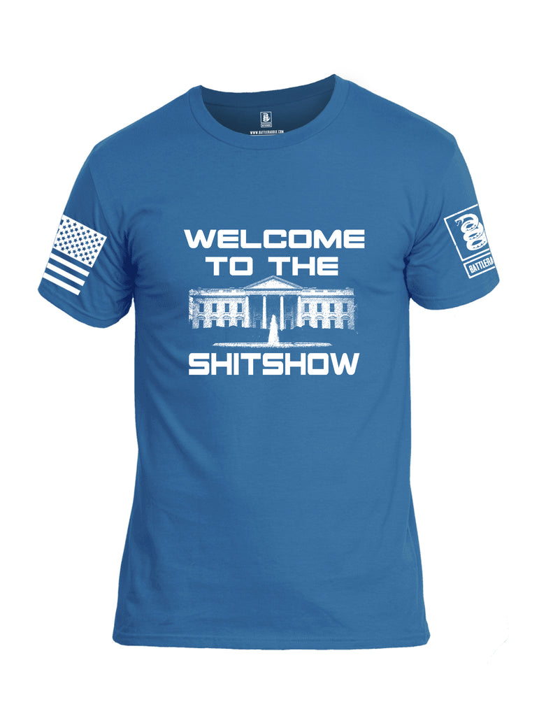 Battleraddle Welcome To The White House Shit Show Print Mens Cotton Crew Neck T Shirt
