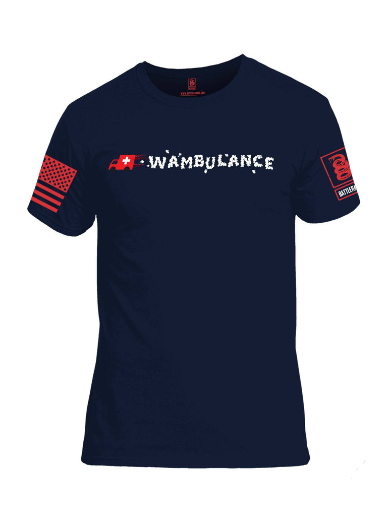 Battleraddle Wambulance Red Sleeve Print Mens 100% Battlefit Polyester Crew Neck T Shirt shirt|custom|veterans|Apparel-Mens Shirts-DryFit
