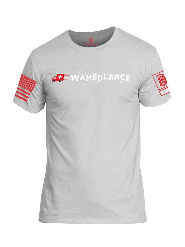 Battleraddle Wambulance Red Sleeve Print Mens 100% Battlefit Polyester Crew Neck T Shirt shirt|custom|veterans|Apparel-Mens Shirts-DryFit