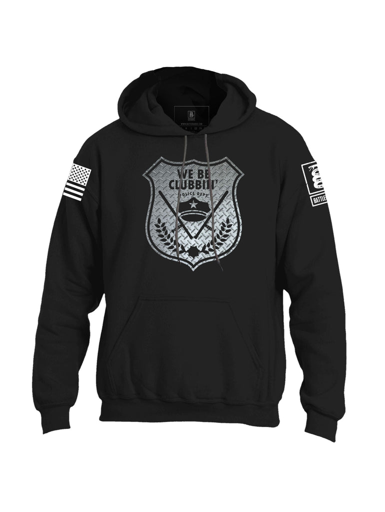 Battleraddle We Be Clubbin Police Department Mens Blended Hoodie With Pockets