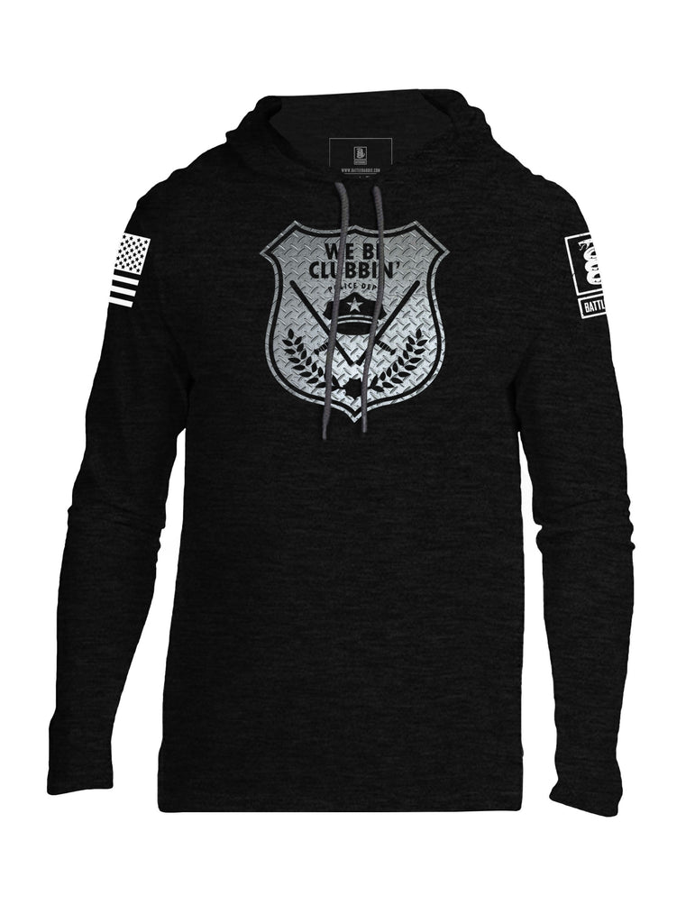 Battleraddle We Be Clubbin Police Department Mens Thin Cotton Lightweight Hoodie