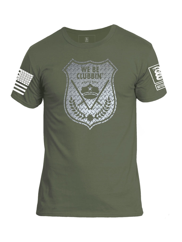 Battleraddle We Be Clubbin Police Department Mens Cotton Crew Neck T Shirt