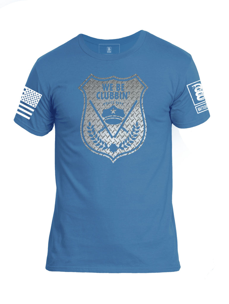 Battleraddle We Be Clubbin Police Department Mens Cotton Crew Neck T Shirt