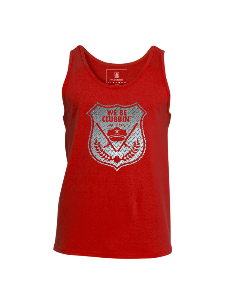 Battleraddle We be Clubbin Police Department Mens Cotton Tank Top