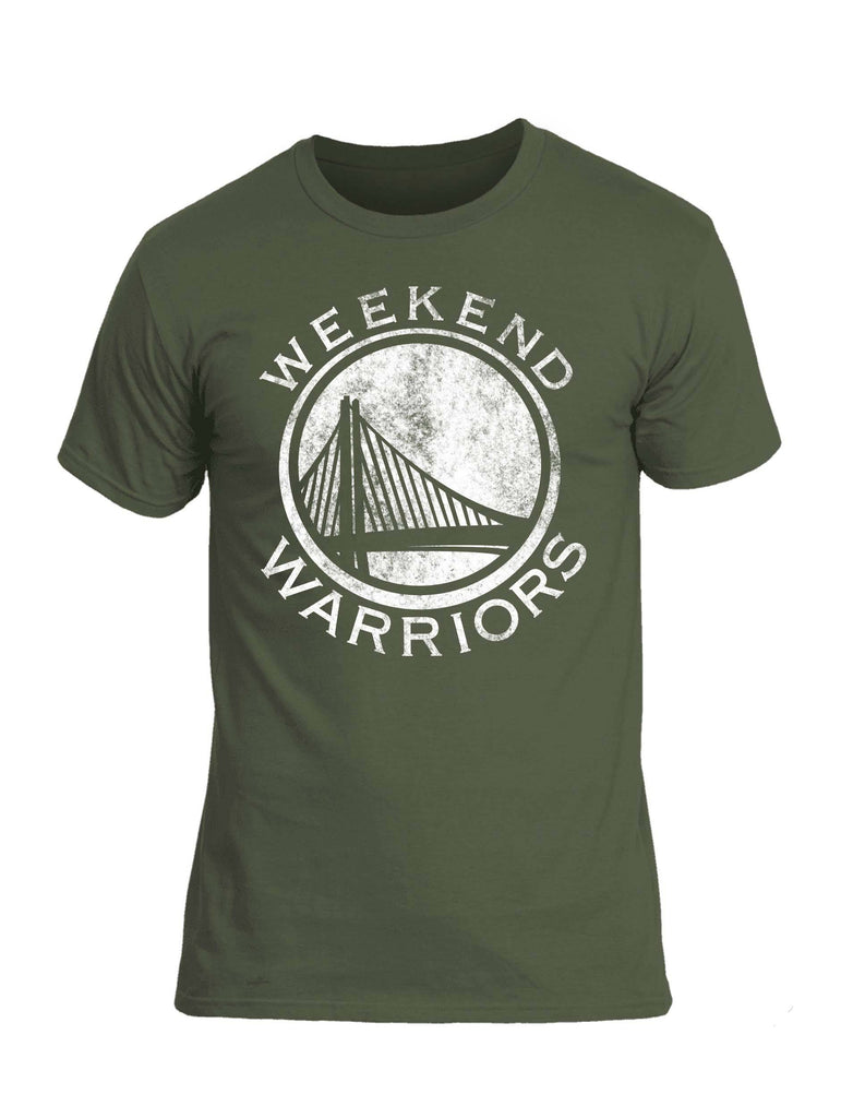 Battleraddle Weekend Warriors White Snake Logo Mens Cotton Crew Neck T Shirt shirt|custom|veterans|Apparel-Mens T Shirt-cotton