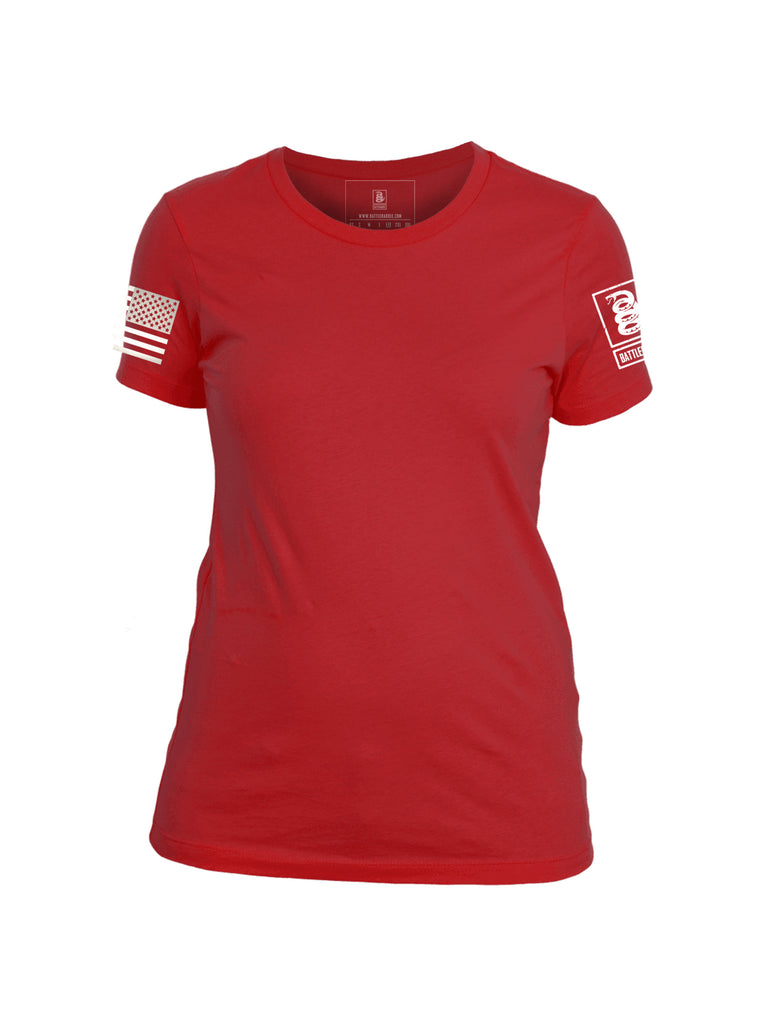Battleraddle Basic Line Sleeve Print Womens Cotton Crew Neck T Shirt - Battleraddle® LLC