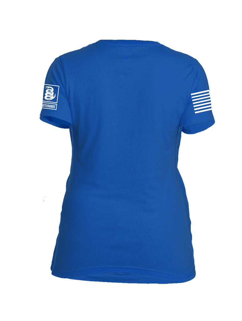 Battleraddle Warriors Bleed Blue Womens Cotton Crew Neck T Shirt