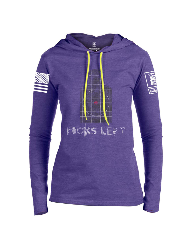 Battleraddle Zero Fucks Left White Sleeve Print Womens Thin Cotton Lightweight Hoodie