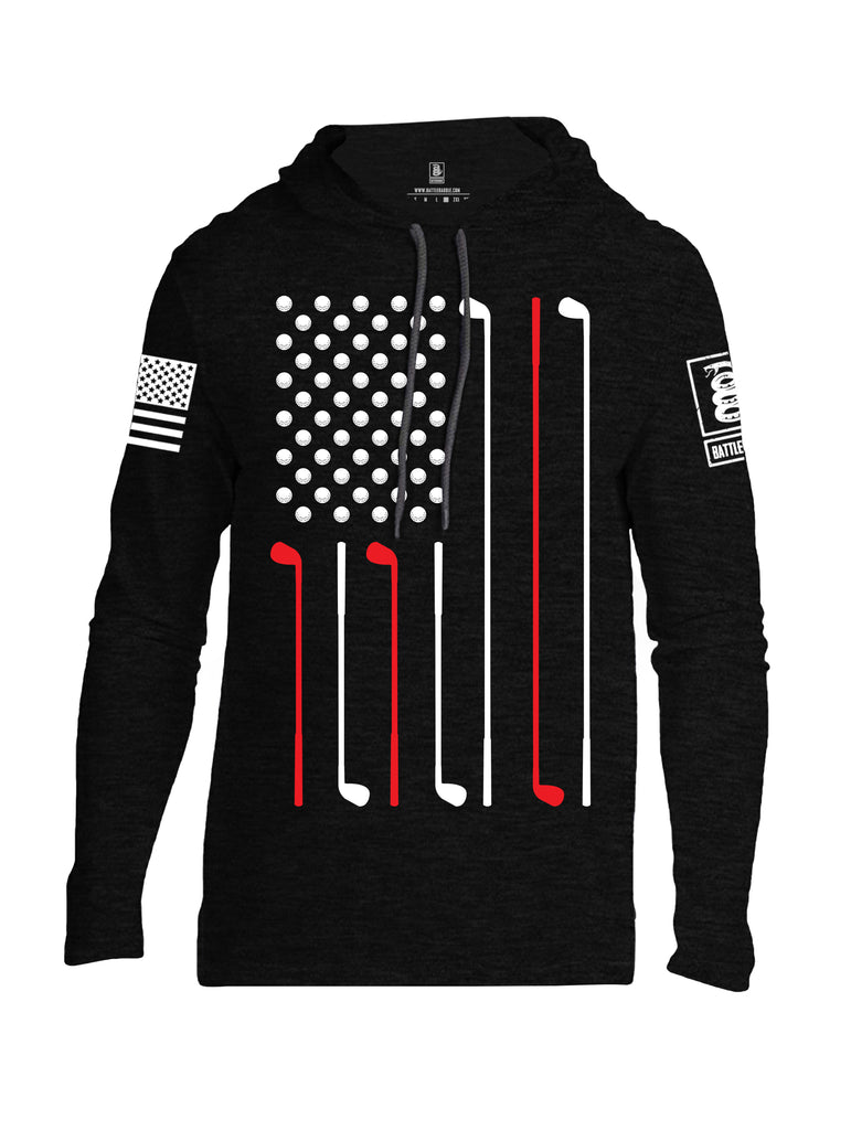 Battleraddle Golf Flag White {sleeve_color} Sleeves Men Cotton Thin Cotton Lightweight Hoodie