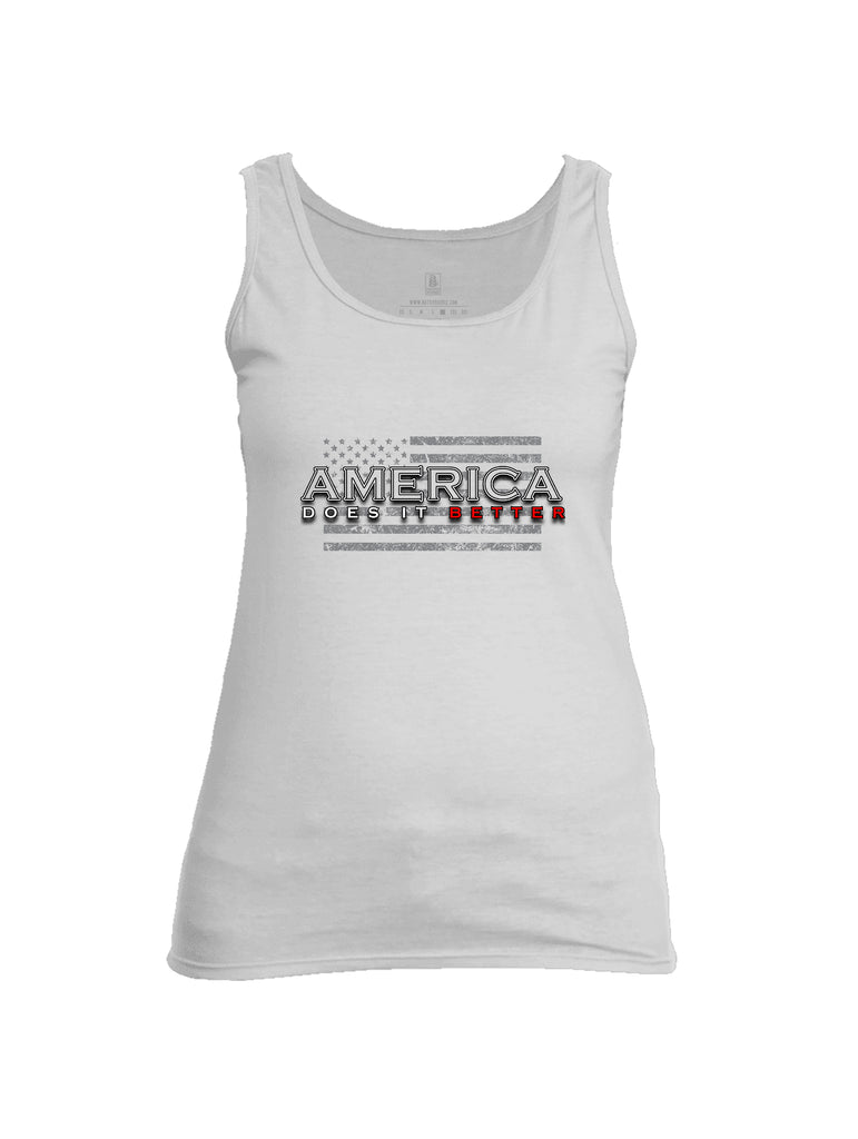 Battleraddle America Does It Better {sleeve_color} Sleeves Women Cotton Cotton Tank Top