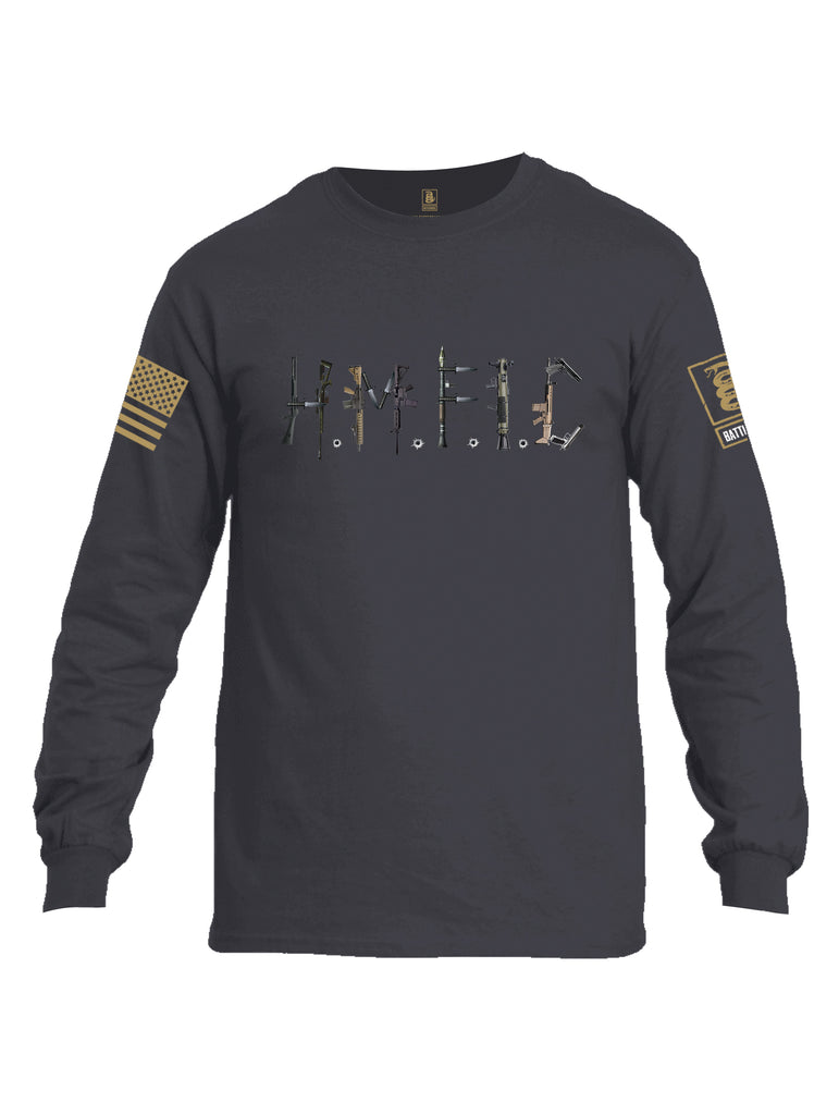 Battleraddle Hmfic Rifles {sleeve_color} Sleeves Men Cotton Crew Neck Long Sleeve T Shirt