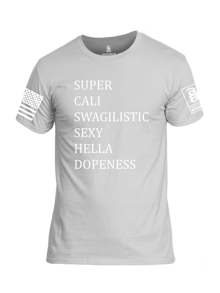 Battleraddle Super Cali Swagilistic Sexy Hella Dopeness White Sleeves Men Cotton Crew Neck T-Shirt