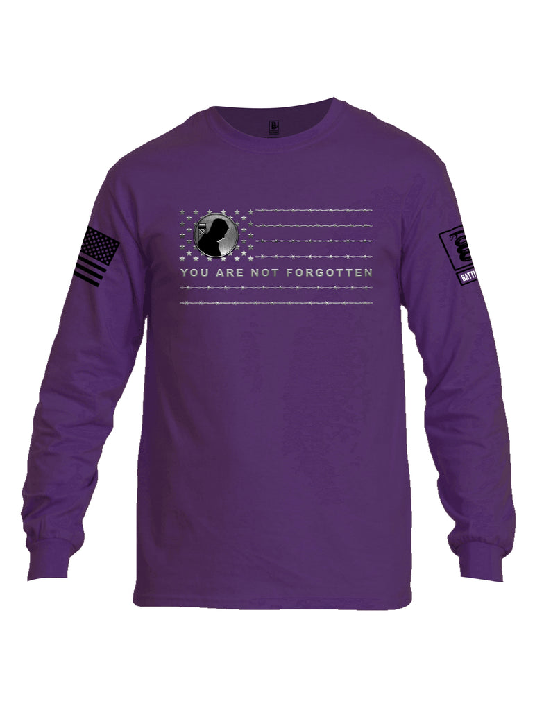 Battleraddle You Are Not Forgotten {sleeve_color} Sleeves Men Cotton Crew Neck Long Sleeve T Shirt