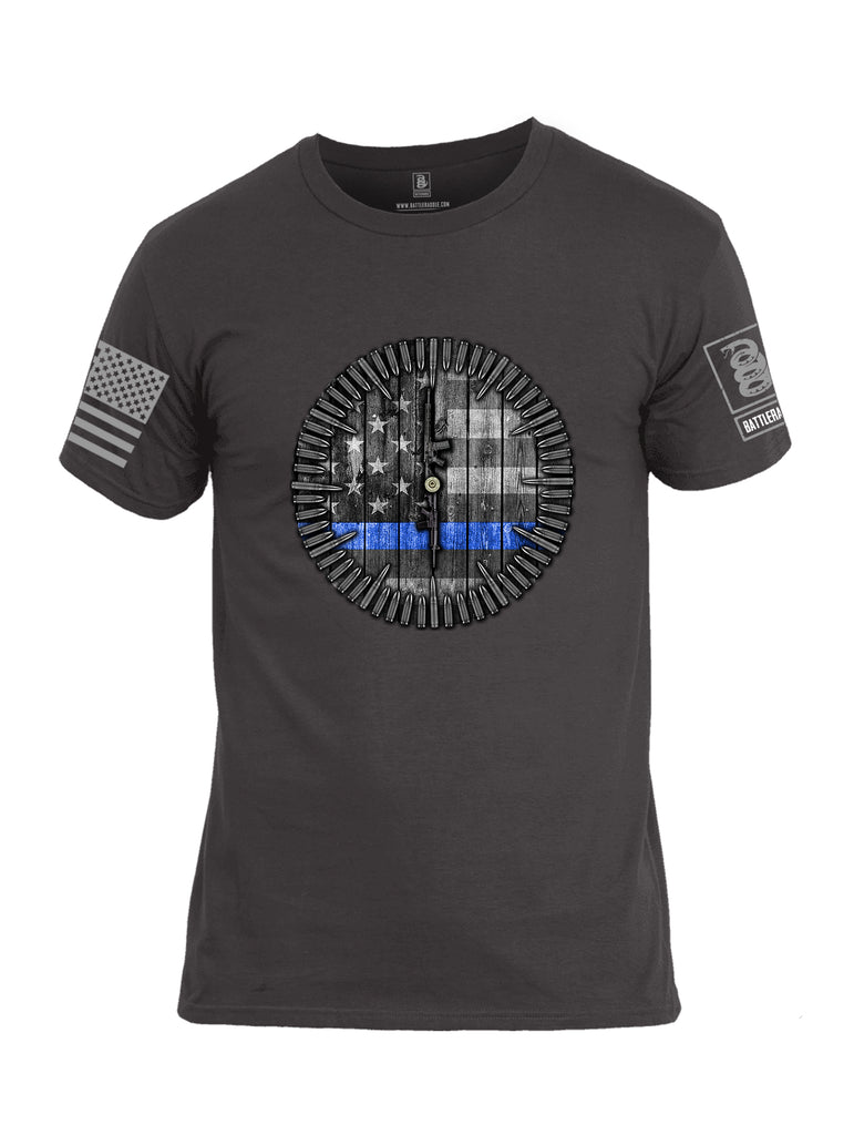 Battleraddle I Got Your Six Oclock Thin Blue Line Flag Men Cotton Crew Neck T-Shirt