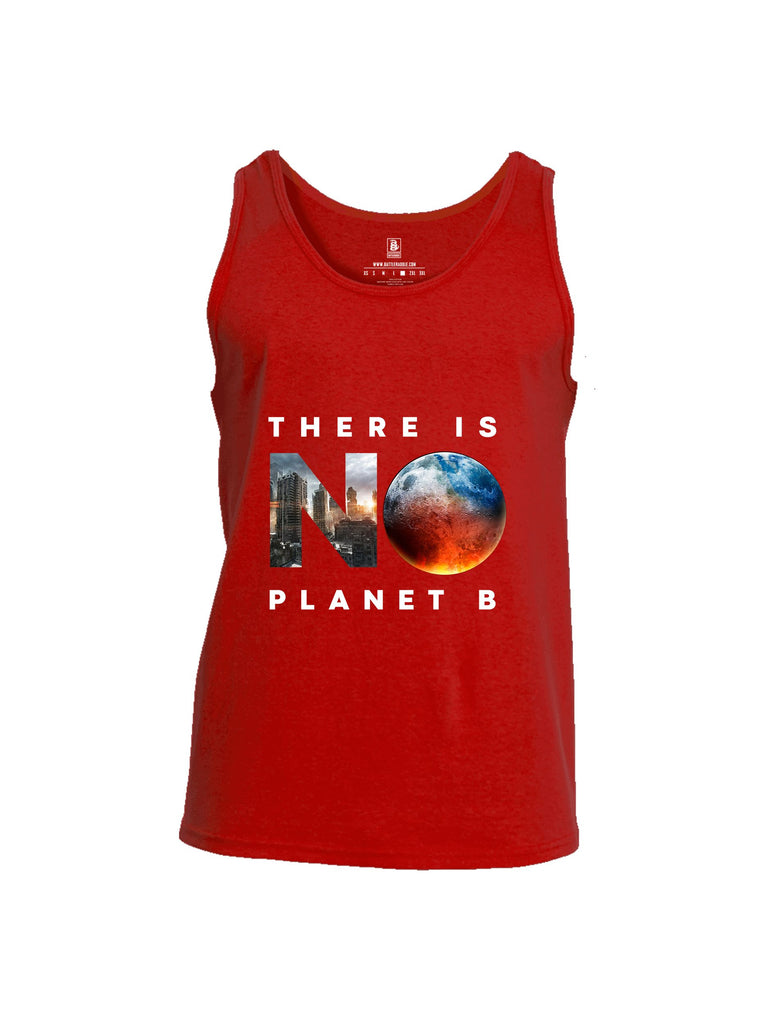 Battleraddle There Is No Planet B White Sleeves Men Cotton Cotton Tank Top