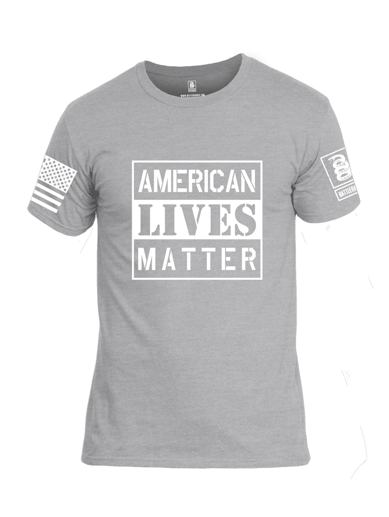 Battleraddle American Lives Matter Men Cotton Crew Neck T-Shirt
