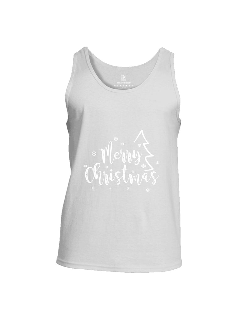 Battleraddle Merry Christmas White Sleeves Men Cotton Cotton Tank Top