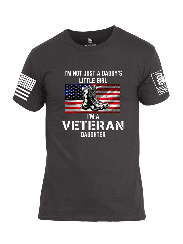Battleraddle Veterans Daughter Daddys Girl White Sleeves Men Cotton Crew Neck T-Shirt