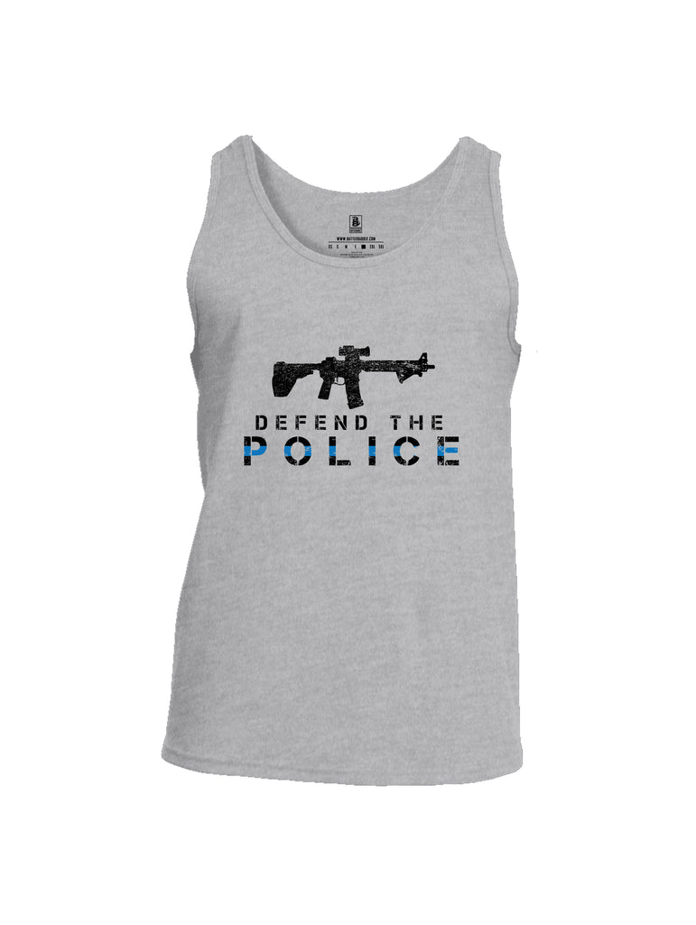 Battleraddle Defend The Police White {sleeve_color} Sleeves Men Cotton Cotton Tank Top