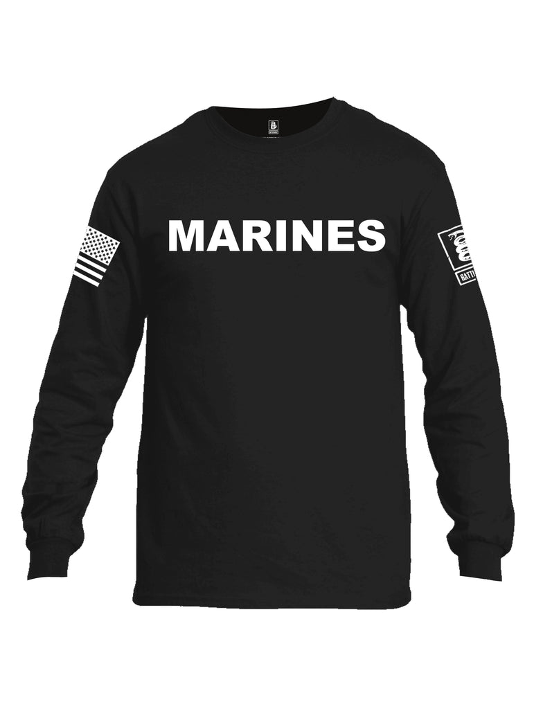 Battleraddle Marines {sleeve_color} Sleeves Men Cotton Crew Neck Long Sleeve T Shirt