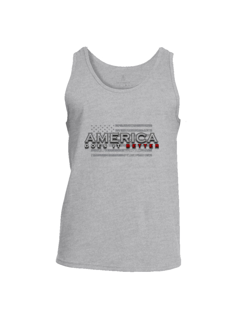 Battleraddle America Does It Better {sleeve_color} Sleeves Men Cotton Cotton Tank Top