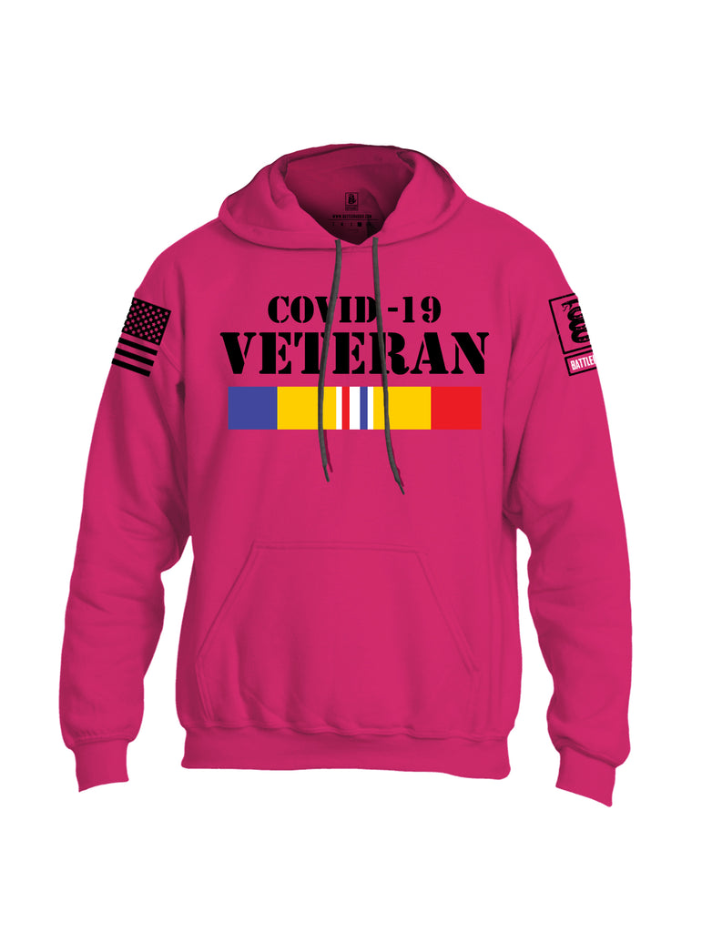 Battleraddle Covid 19 Veteran {sleeve_color} Sleeves Uni Cotton Blended Hoodie With Pockets