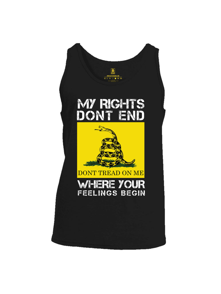 Battleraddle My Rights Dont End Where Your Feelings Begin {sleeve_color} Sleeves Men Cotton Cotton Tank Top