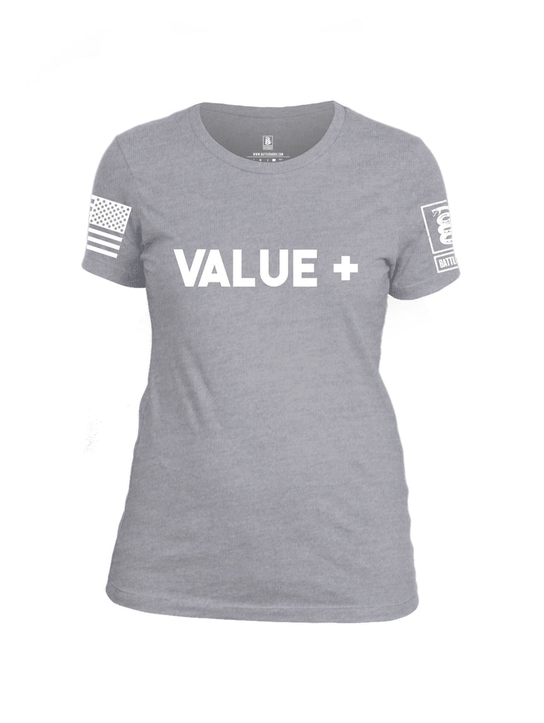 Battleraddle Value Add White Sleeves Women Cotton Crew Neck T-Shirt