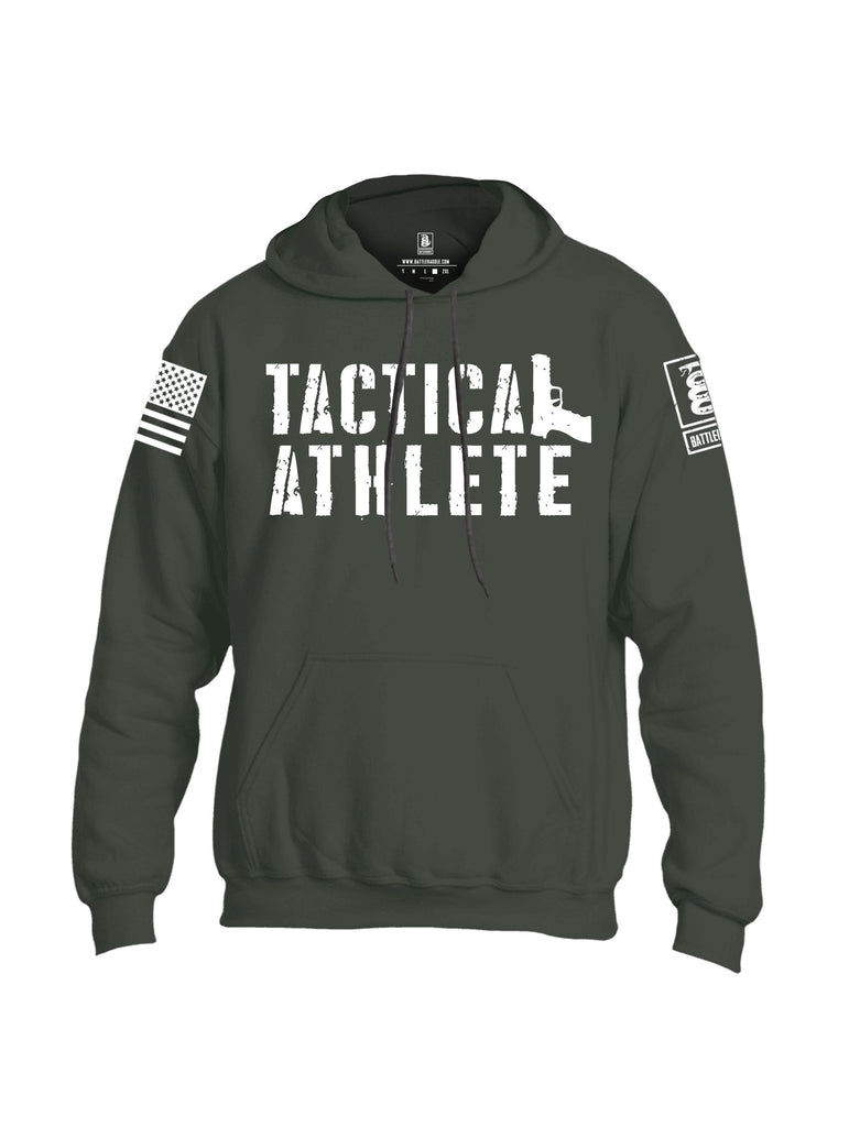 Battleraddle Tactical Athlete White Sleeves Uni Cotton Blended Hoodie With Pockets